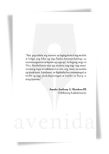 Load image into Gallery viewer, White card with black text on a white background, featuring the brand 'avenida'.