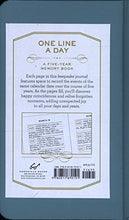 Load image into Gallery viewer, One Line A Day: A Five-Year Memory Book (5 Year Journal, Daily Journal, Yearly Journal, Memory Journal)