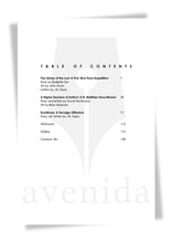 Load image into Gallery viewer, Table of contents page with 'avenida' branding on a white background
